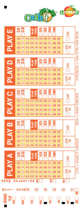 Cash 4 Payout Chart Straight Box