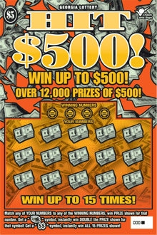 HIT $500! Georgia scratch-off ticket