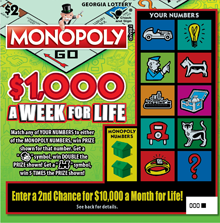 Monopoly $1,000 a Week for Life