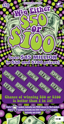 Win Either $50 or $100