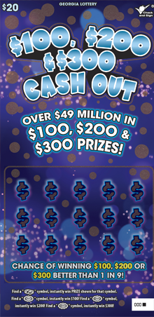 $100, $200 & $300 CASH OUT