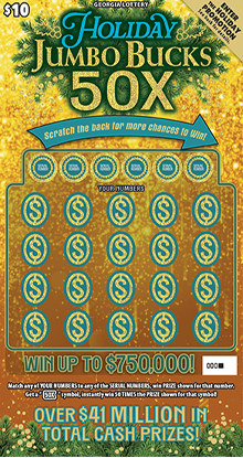 HOLIDAY JUMBO BUCKS 50X