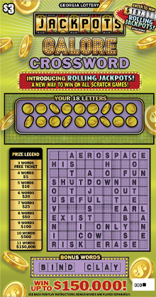 JACKPOTS GALORE CROSSWORD