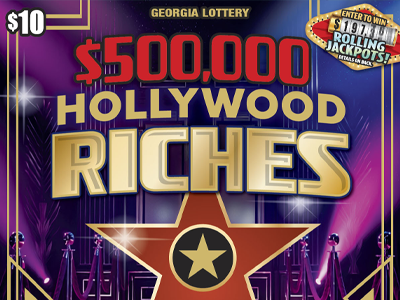 $500,000 HOLLYWOOD RICHES — $10 Georgia scratch-off ticket