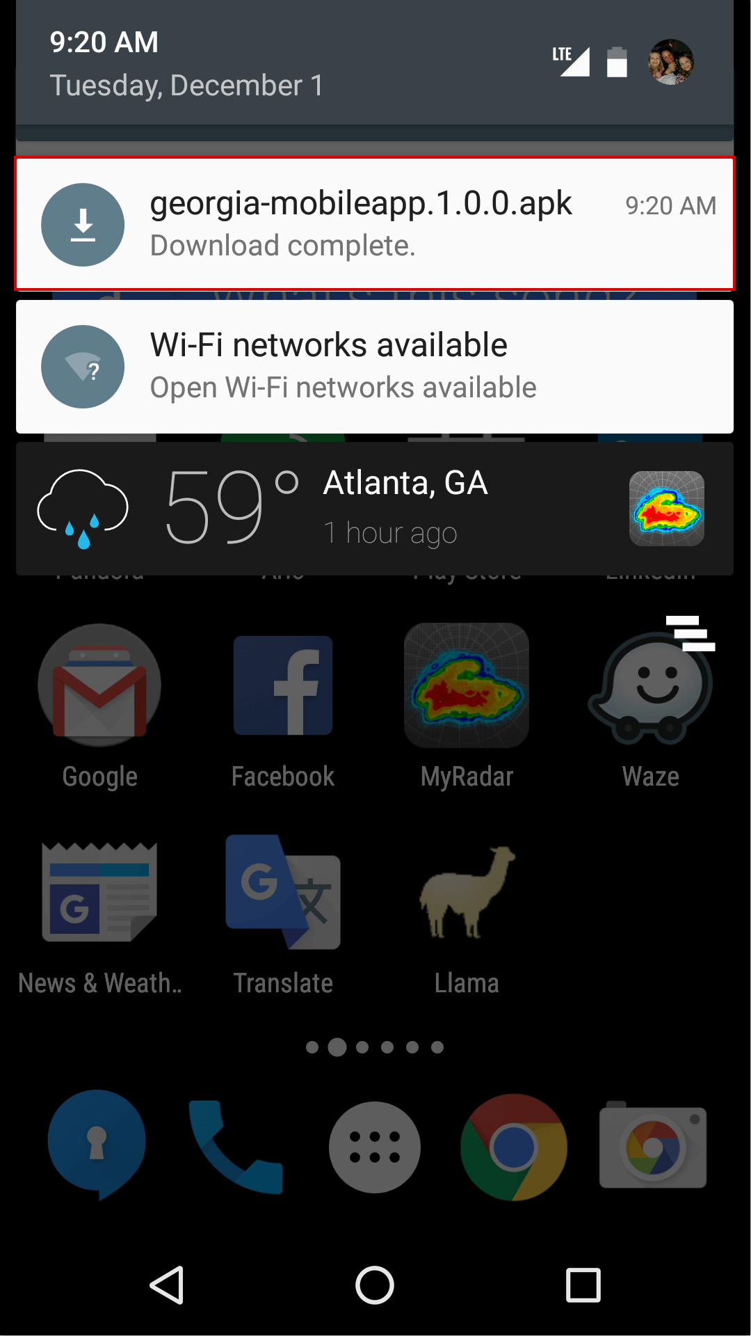 android installation select app from downloads folder